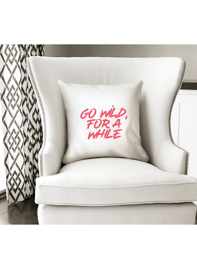 Go Wild For A While Decorative Pillow White/Red 16x16inch - Image 2