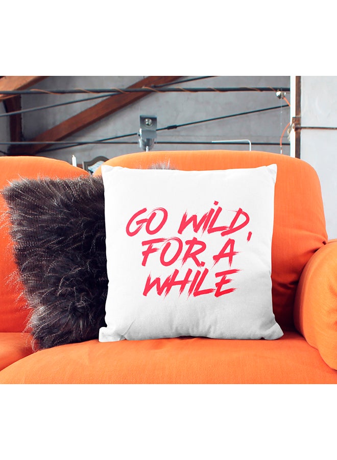 Go Wild For A While Decorative Pillow White/Red 16x16inch - Image 3