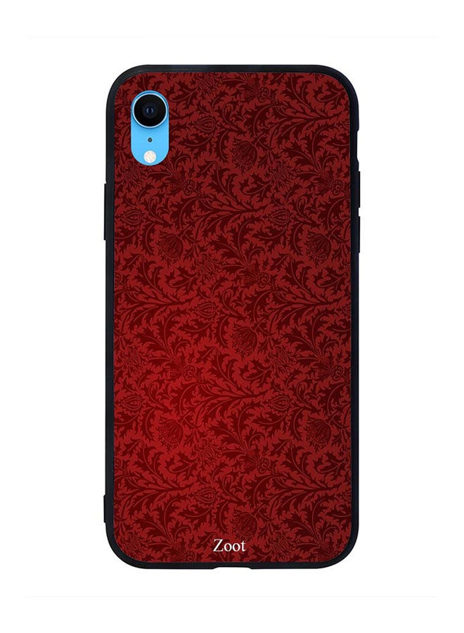 Zoot Skin Case Cover -for Apple iPhone XR Dark Red Floral Dark Red Floral