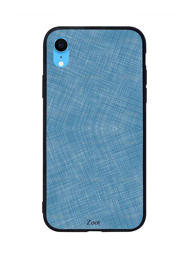 زوت Skin Case Cover -for Apple iPhone XR Leather Blue Printed Leather Blue Printed