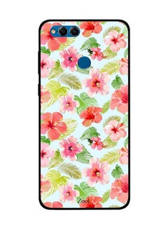 Protective Case Cover For Huawei Honor 7X Red Pink Flowers