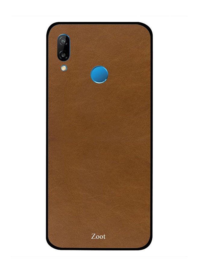 Protective Case Cover For Huawei Nova 3i Brown Leather Pattern