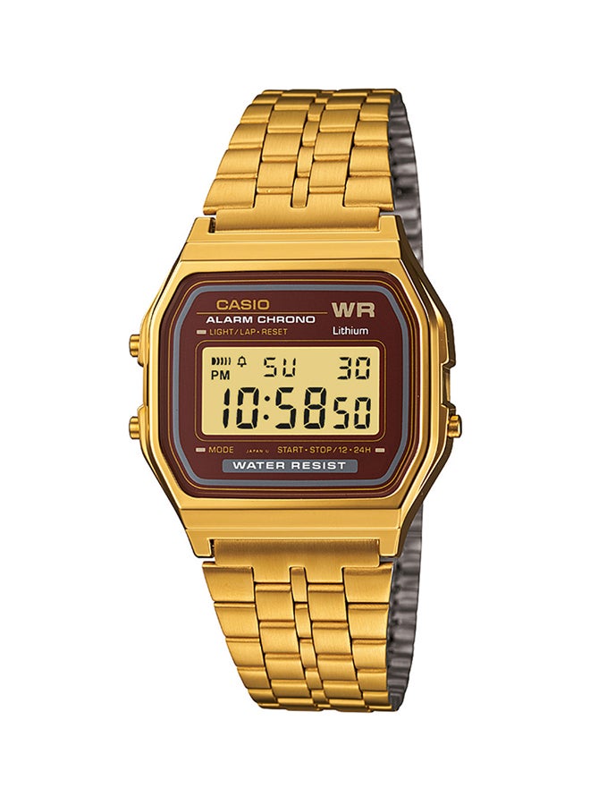 CASIO Men's Water Resistant Digital Wrist Watch A159WGEA-5DF - 33 mm - Gold - Image 1
