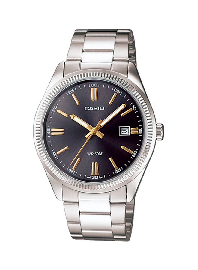 كاسيو ساعة يد بعقارب بسوار من الإستانلس إستيل طراز MTP-1302D-1A2 للرجال - Image 1