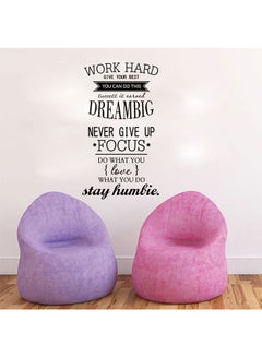 Somay Work Hard Dream Big Wall Sticker Black 9x5x3cm  - Image 3