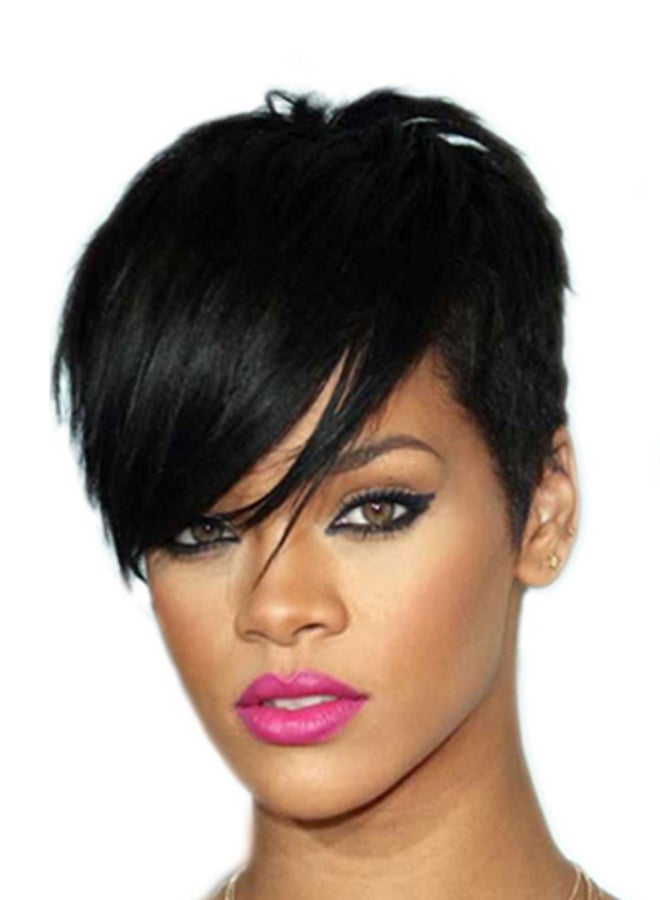 Short Straight Hair Wig Black - Image 1