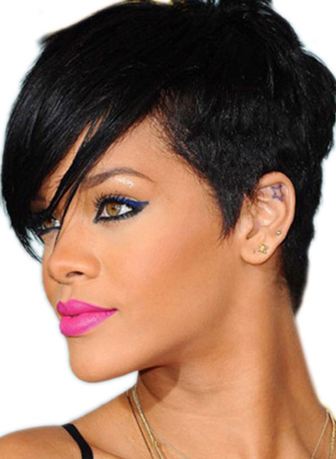 Short Straight Hair Wig Black - Image 2
