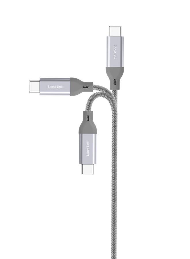 Silicon Power Type-C Data Sync And Charging Cable Grey  - Image 2