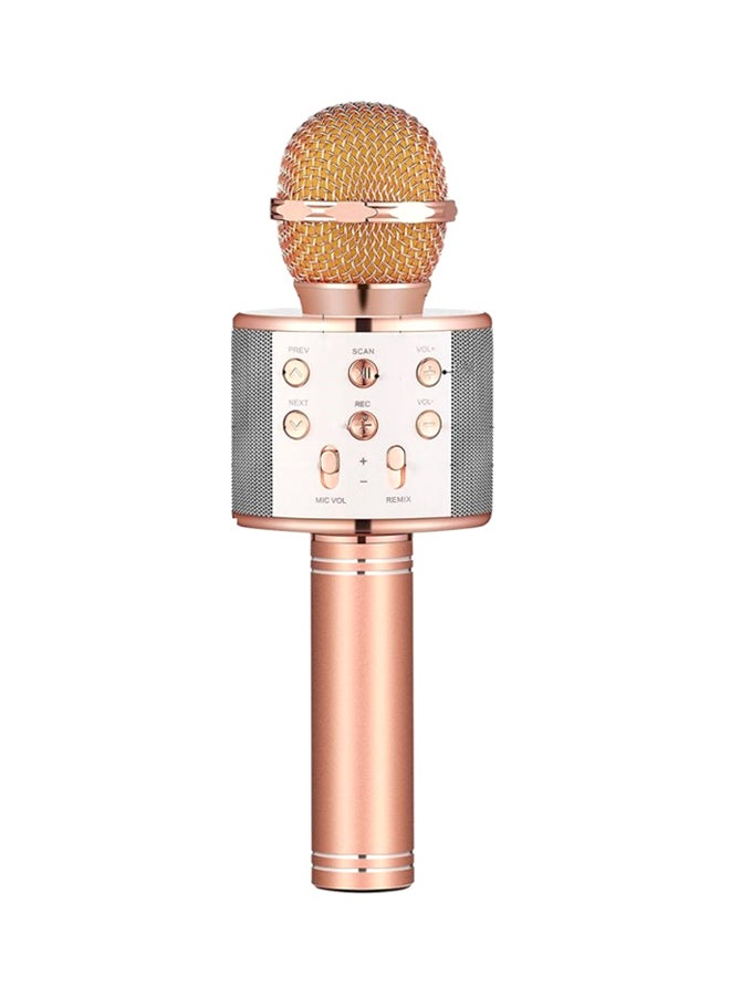 Edal Karaoke Mic Bluetooth Speaker GH014 Rose Gold - Image 1