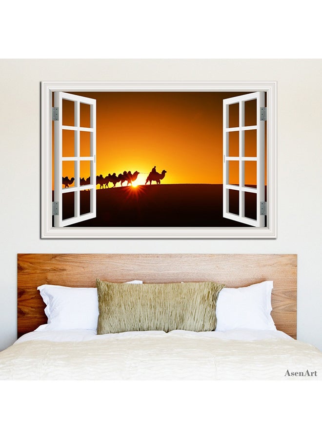 Camel Sunset Desert Wall Sticker Orange/black 32X48inch - Image 3