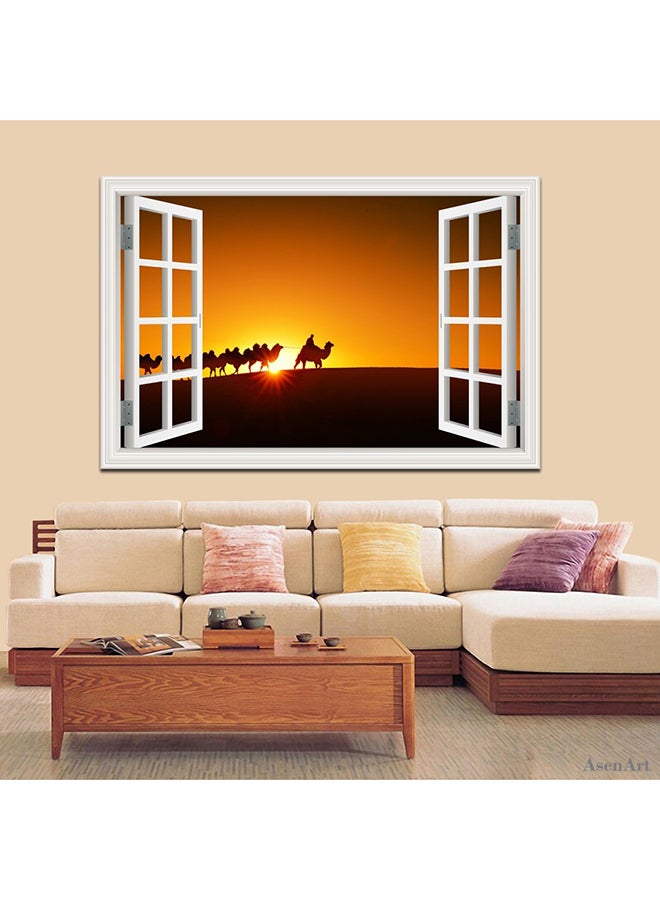 Camel Sunset Desert Wall Sticker Orange/black 32X48inch - Image 2
