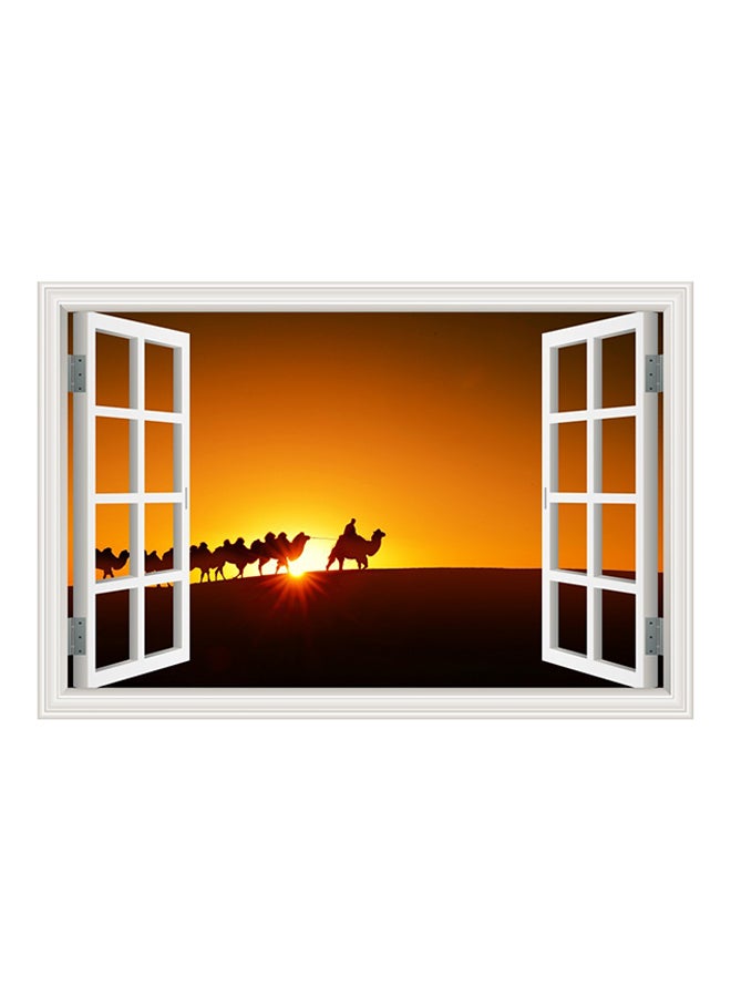 Camel Sunset Desert Wall Sticker Orange/black 32X48inch - Image 1