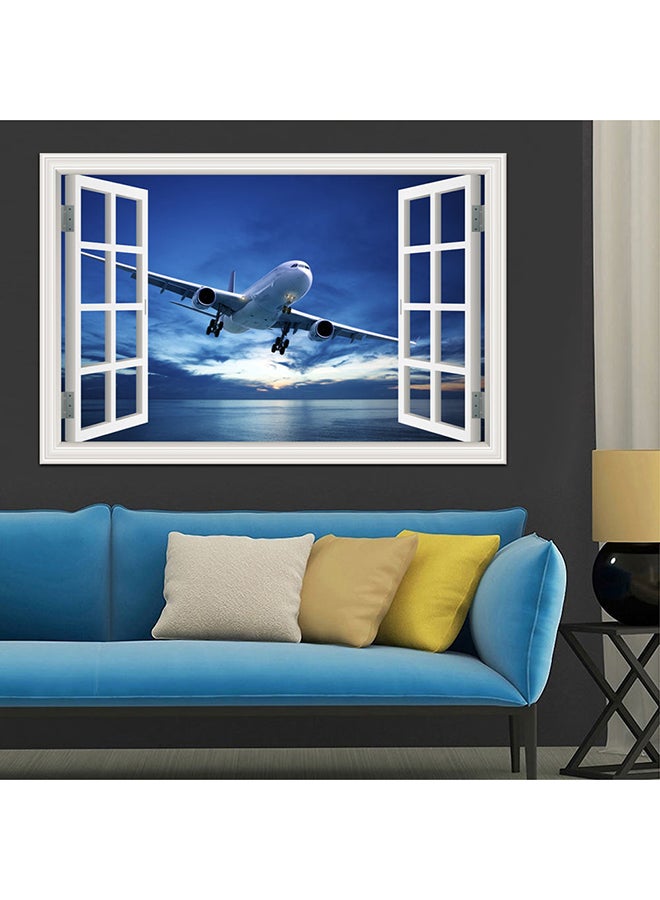 Airplane Wall Sticker Blue/White 24X36inch - Image 3