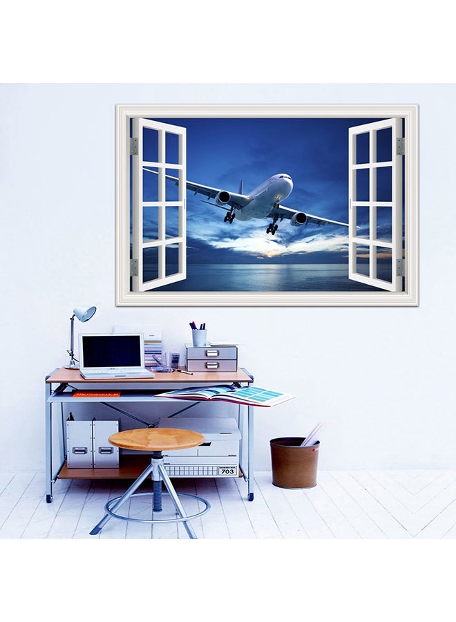 Airplane Wall Sticker Blue/White 24X36inch - Image 2