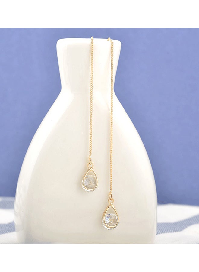 Zircon Studded Drop Earrings - v1540538780/N18899518A_2