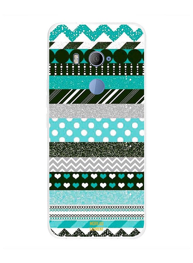 Protective Case Cover For HTC U11 Plus Green Pattern