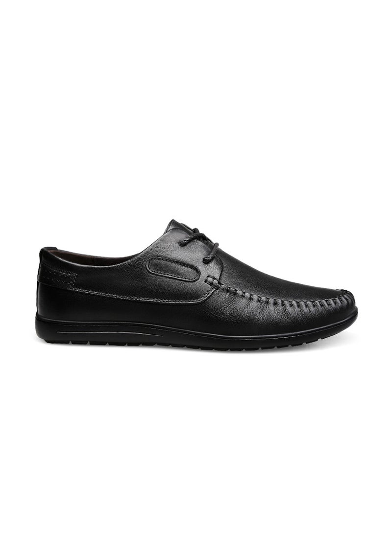 Stitch Detailed Lace Ups Black 