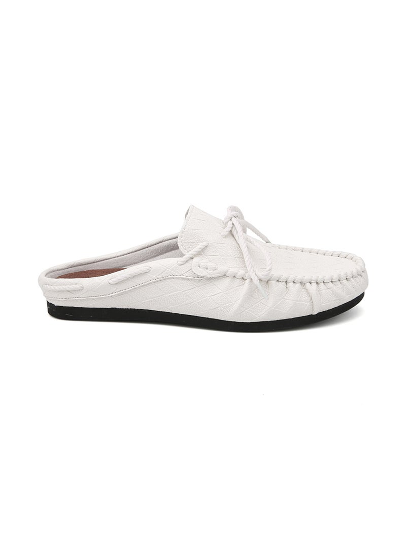 Unique Accent Mules White 