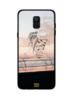 Protective Case Cover For Samsung Galaxy A6 Doodle Cap Girl Making Selfie