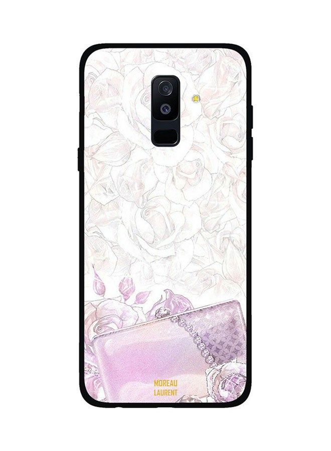 Moreau Laurent Protective Case Cover For Samsung Galaxy A6 Plus Pink Roses And Pouch 