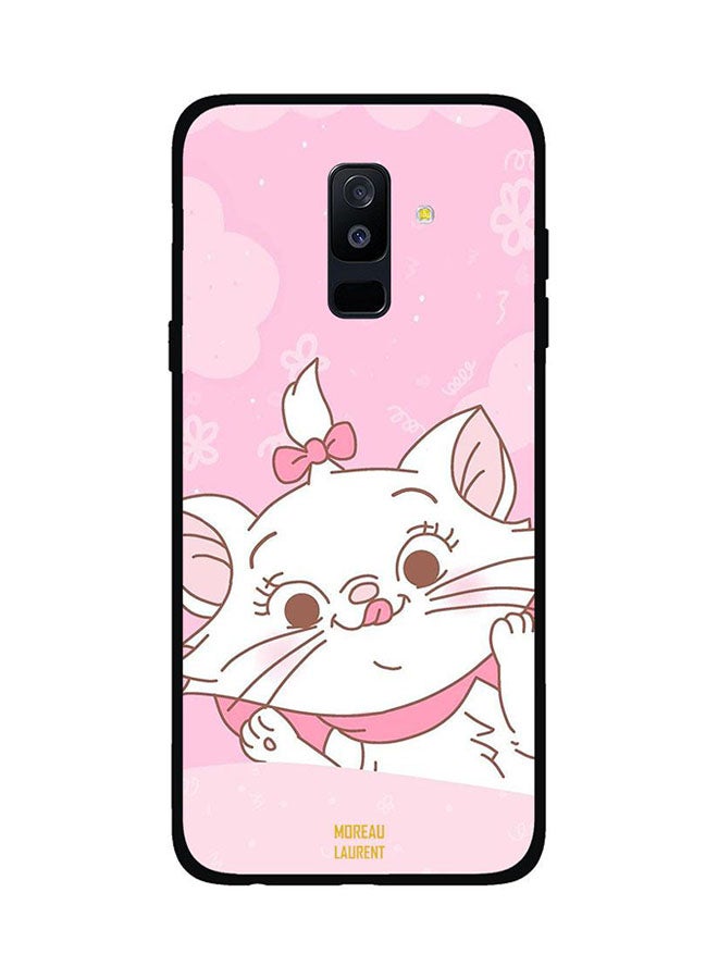 Moreau Laurent Protective Case Cover For Samsung Galaxy A6 Plus Cat Pink Hairclip