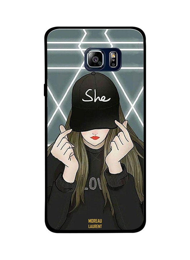 مورو لورنت غطاء حماية واقٍ لهاتف سامسونج جالاكسي نوت 5 نمط مطبوع بكلمة "She"