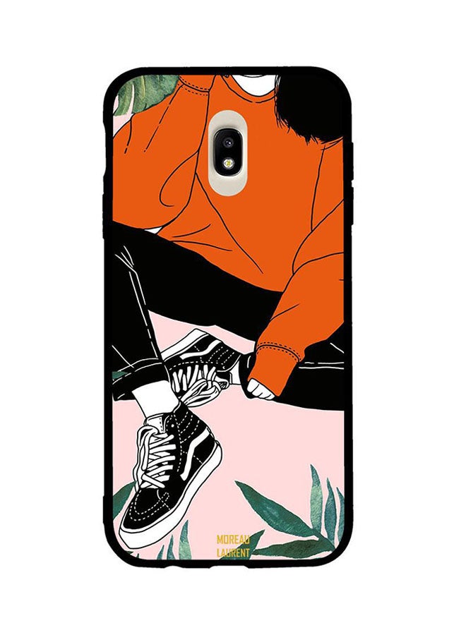 Moreau Laurent Protective Case Cover For Samsung Galaxy J7 Pro Black Shoes Orange Shirt Girl