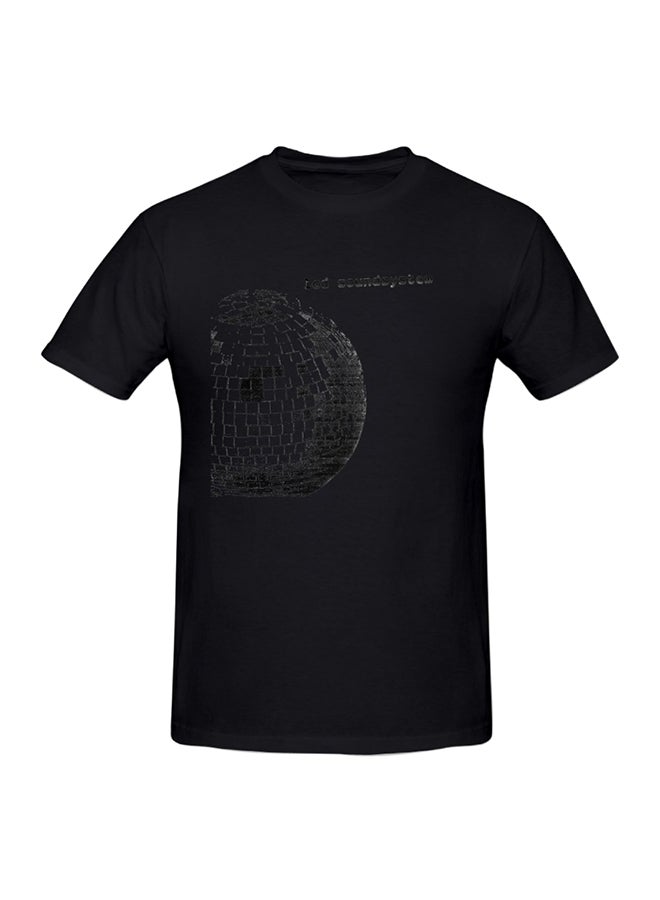 Lcd Soundsystem Band Logo Printed Cotton Short Sleeve T-Shirt Black - Image 1