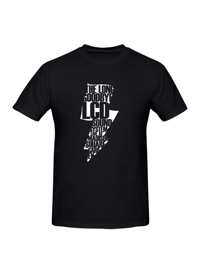 Lcd Soundsystem Long Goodbye Printed Cotton Short Sleeve T-Shirt Black  - Image 1