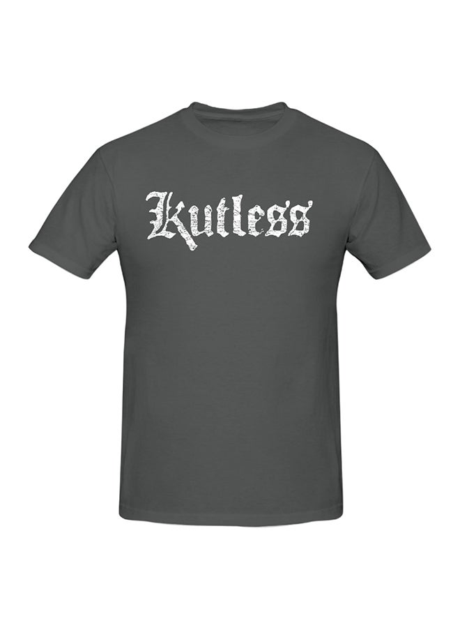 Kutless Band Logo Printed Cotton Short Sleeve T-Shirt Grey  - Image 1
