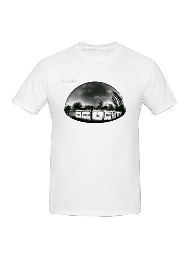 Generic Oasis Don'T Believe The Truth Printed Cotton Short Sleeve T-Shirt White  - Image 1