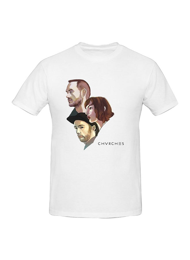 Chvrches Logo Printed Cotton Short Sleeve T-Shirt White  - Image 1