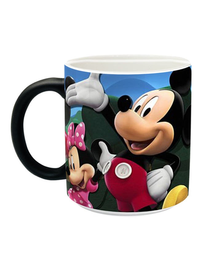 Impress Mickey And Friends Printed Coffee Mug Black/White/Green
