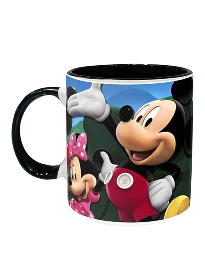 إمبريس كوب قهوة مطبوع بطبعة ميكي وأصدقائه أسود/ وردي/ أزرق