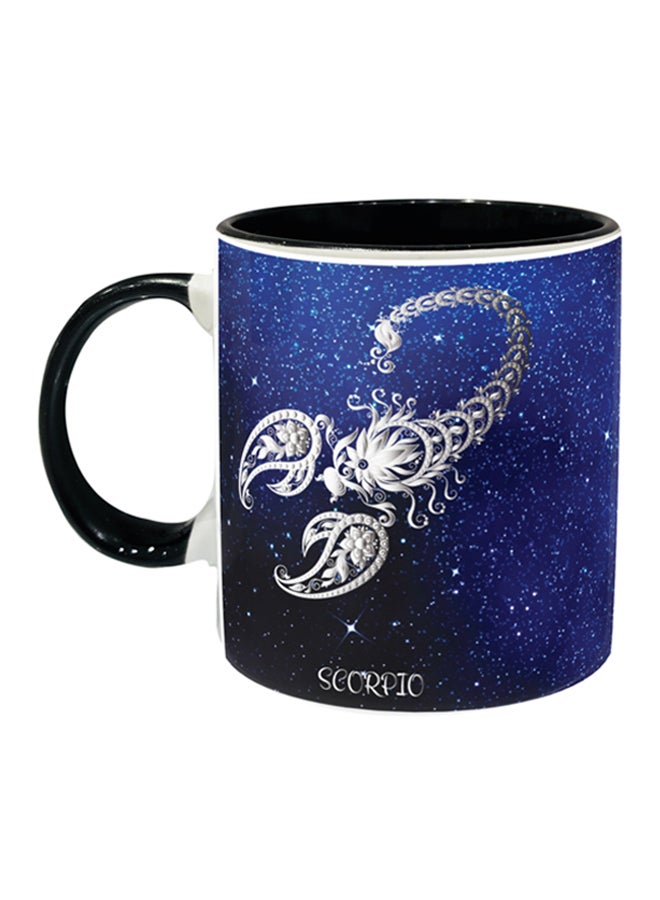 Impress Scorpio Printed Coffee Mug Blue/Silver/Black