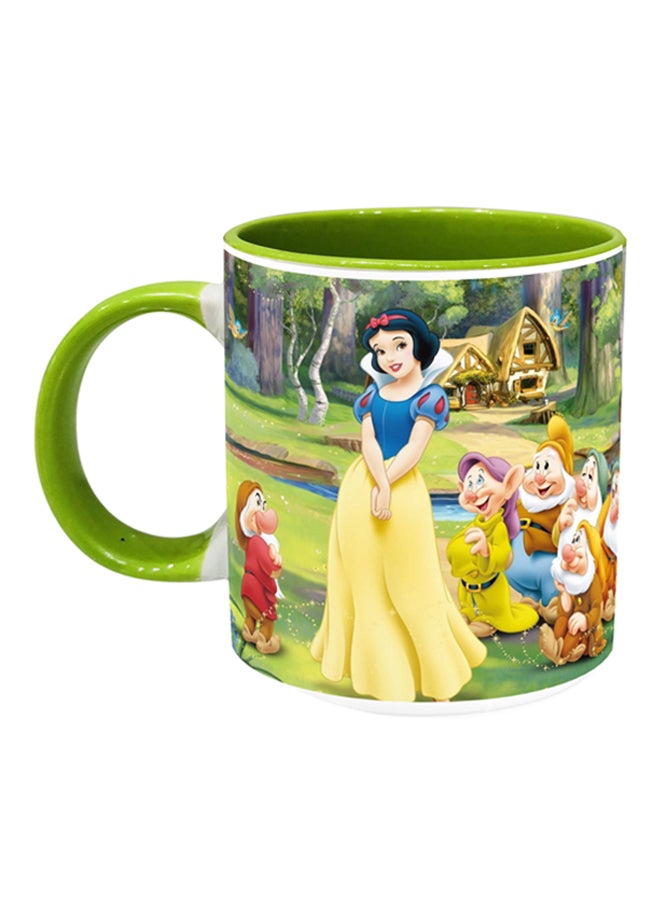 إمبريس كوب قهوة بطبعة سنو وايت والأقزام أخضر/ أصفر/ أزرق