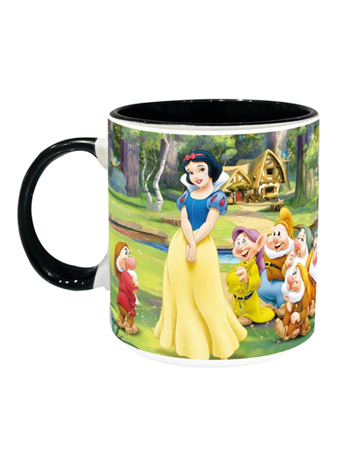 إمبريس كوب قهوة سحري بطبعة سنو وايت والأقزام أخضر/ أصفر/ أسود