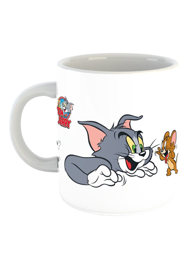 Impress Tom And Jerry Printed Coffee Mug White/Grey/Brown