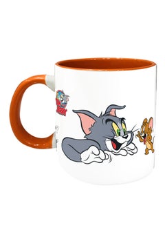 Impress Tom And Jerry Printed Coffee Mug White/Grey/Orange 