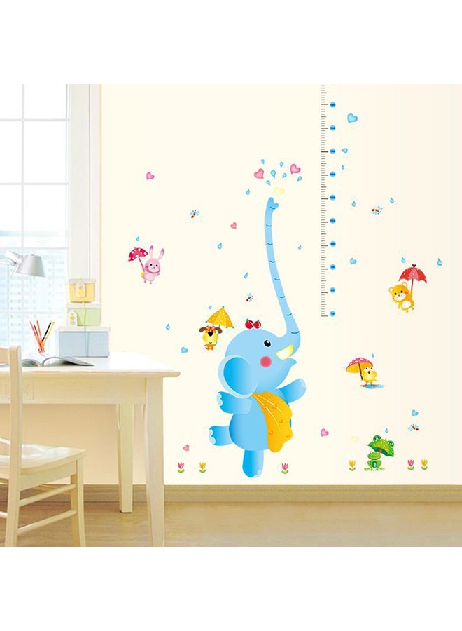 Elephant Water Spray Height Wall Sticker Multicolour 90x60cm - Image 3