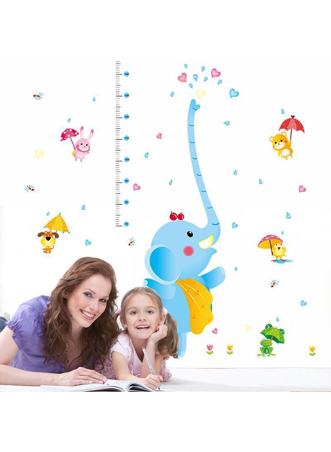 Elephant Water Spray Height Wall Sticker Multicolour 90x60cm - Image 4