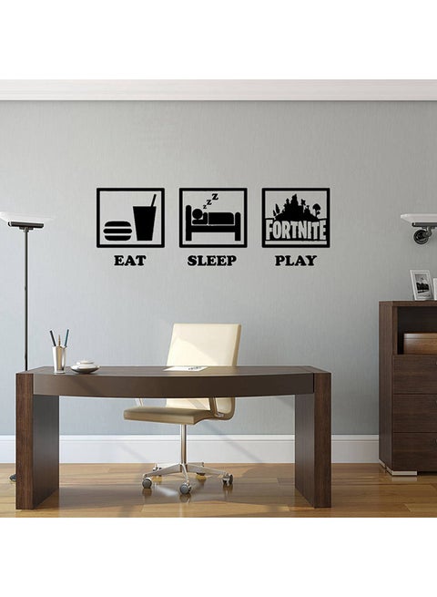 ملصق جداري يحمل العبارات "Eat Sleep Play Fortnite" متعدد الألوان 90 x 30Ø³Ù†ØªÙŠÙ…ØªØ±