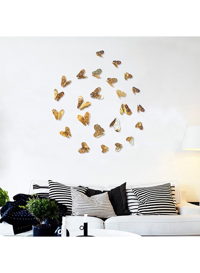 ماركة غير محددة ملصقات جدارية ثلاثية الأبعاد على شكل فراشات متعدد الألوان 15 x 15 x 5سم  - Image 4