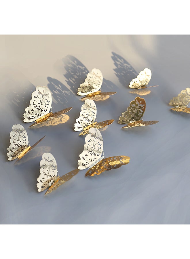 ماركة غير محددة ملصقات جدارية ثلاثية الأبعاد على شكل فراشات متعدد الألوان 15 x 15 x 5سم  - Image 2