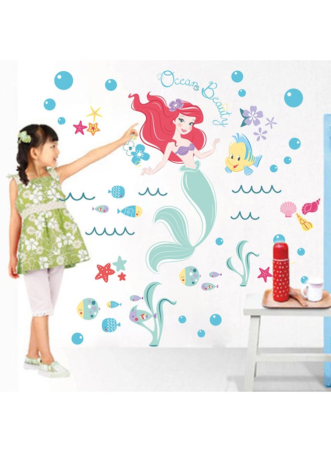 ملصق جداري لحورية البحر متعدد الألوان 90x30سم - Image 2