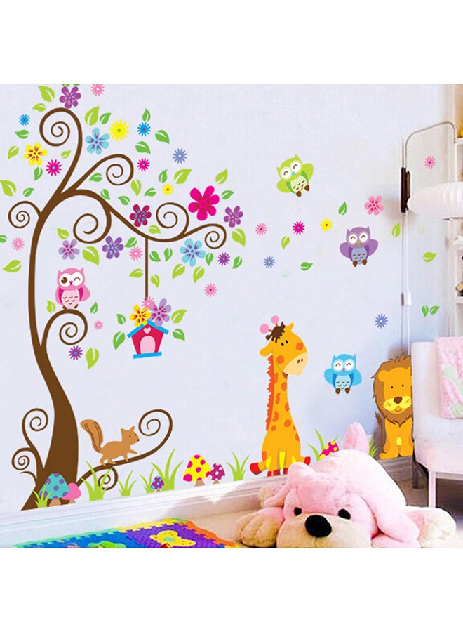 Tree Owl Wall Sticker Multicolour 60x90x2cm - Image 1