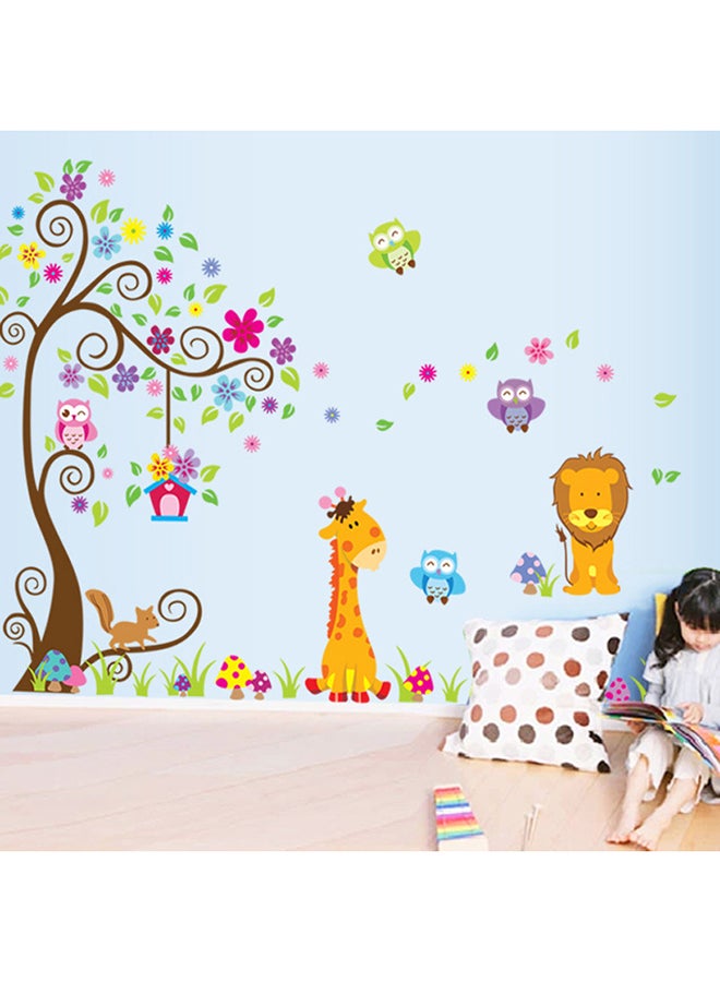 Tree Owl Wall Sticker Multicolour 60x90x2cm - Image 3