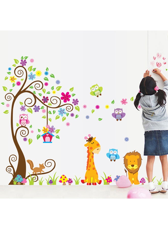 Tree Owl Wall Sticker Multicolour 60x90x2cm - Image 2