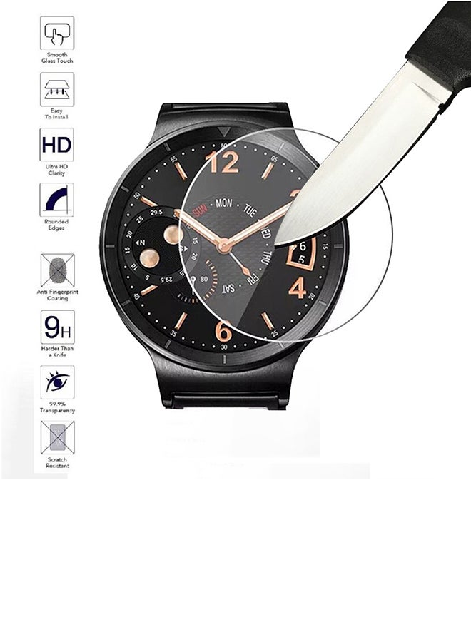 Voberry 4-Piece Tempered Glass Screen Protector For Samsung Galaxy Watch 46mm Clear - Image 3