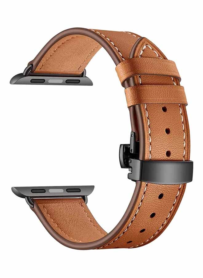 Voberry - Replacement Band For Apple Watch Series 4 44mm Brown - Image 1
